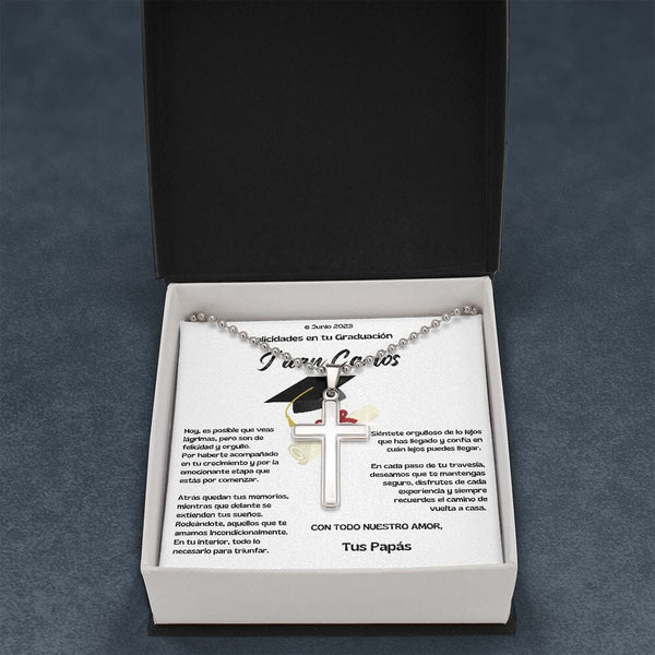 Regalo Inolvidable: Collar con Cruz para Celebrar la Graduación de Tu Hijo. - Personalizada. Jewelry/EngravedCross 