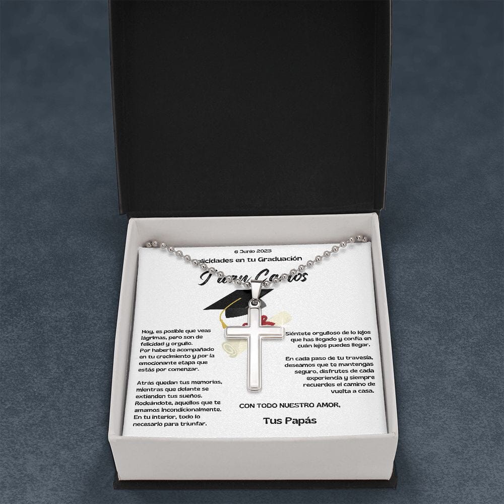 Regalo Inolvidable: Collar con Cruz para Celebrar la Graduación de Tu Hijo. - Personalizada. Jewelry/EngravedCross 