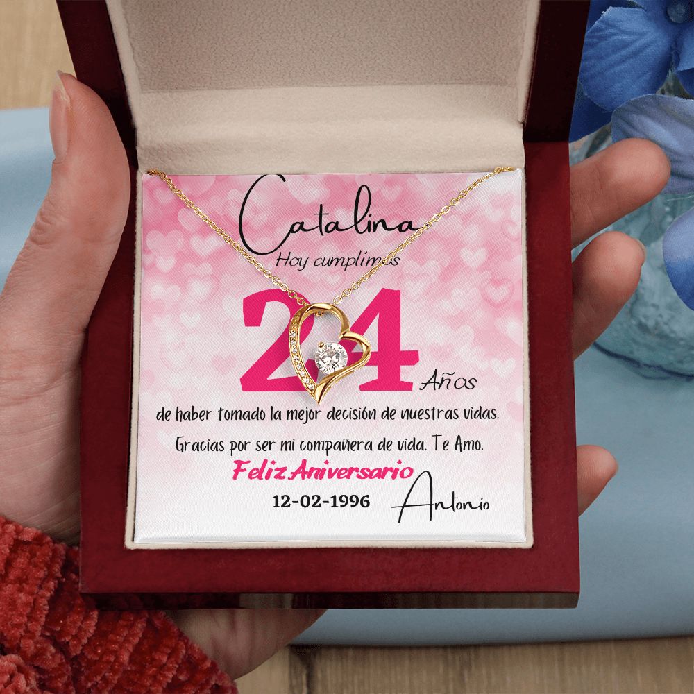 Regalo para Aniversario de Bodas - Collar para regalar a la mujer de tu vida - Collar Por Siempre Amor Jewelry 