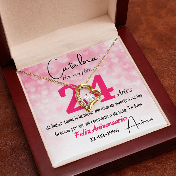 Regalo para Aniversario de Bodas - Collar para regalar a la mujer de tu vida - Collar Por Siempre Amor Jewelry 