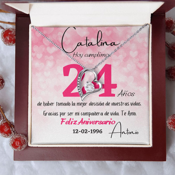 Regalo para Aniversario de Bodas - Collar para regalar a la mujer de tu vida - Collar Por Siempre Amor Jewelry 