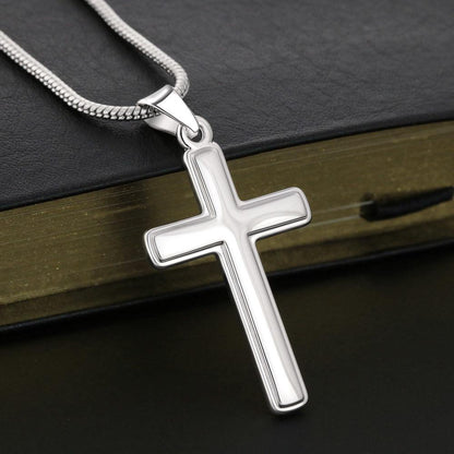 Regalo para celebrar el cumpleaños de tu Hijo - Nieto - Sobrino- ahijado - hermanoCollar con Cruz y tarjeta personalizada. Jewelry/EngravedCross 