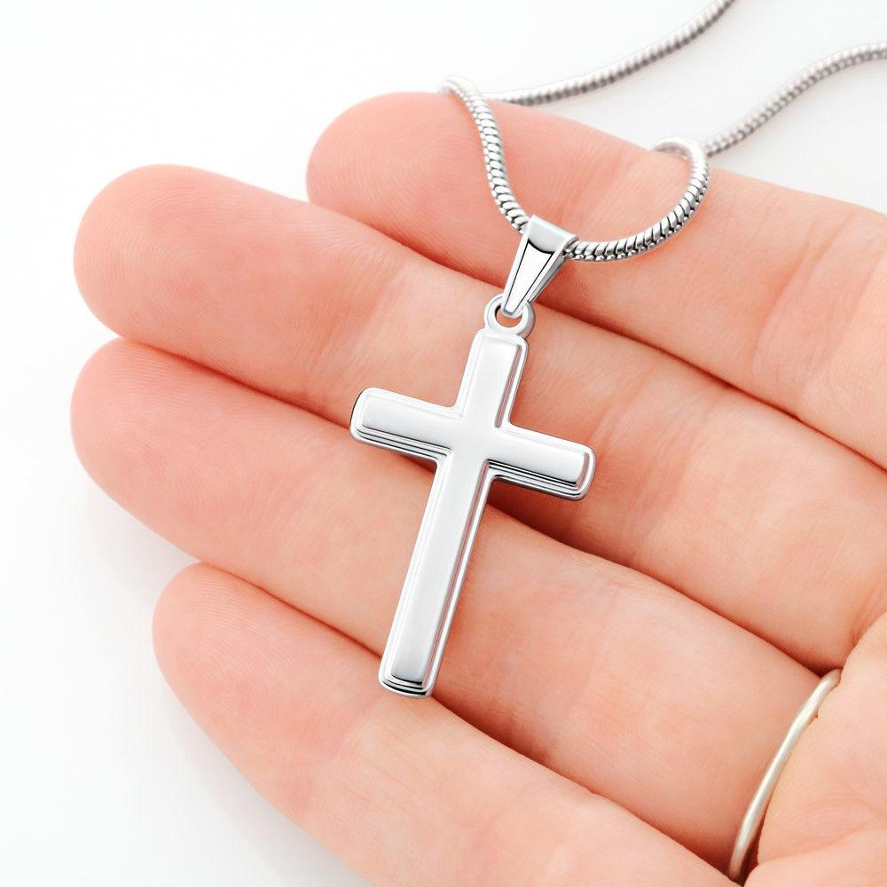 Regalo para celebrar el cumpleaños de tu Hijo - Nieto - Sobrino- ahijado - hermanoCollar con Cruz y tarjeta personalizada. Jewelry/EngravedCross 