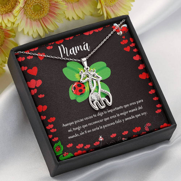 Regalo para dar a Mamá - Collar 2 Jirafas. Personaliza y escribe su nombre o como le dices, Porque ella se merece TODO Jewelry 