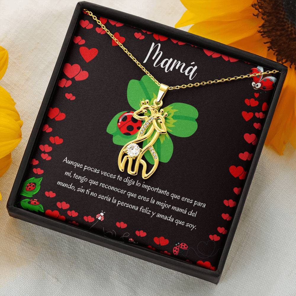 Regalo para dar a Mamá - Collar 2 Jirafas. Personaliza y escribe su nombre o como le dices, Porque ella se merece TODO Jewelry 