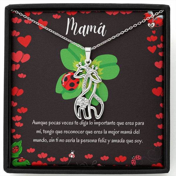 Regalo para dar a Mamá - Collar 2 Jirafas. Personaliza y escribe su nombre o como le dices, Porque ella se merece TODO Jewelry 