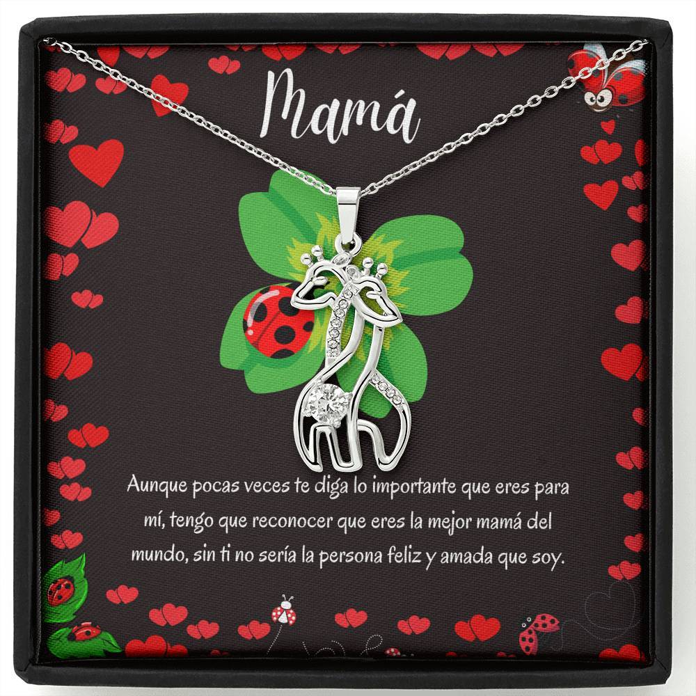 Regalo para dar a Mamá - Collar 2 Jirafas. Personaliza y escribe su nombre o como le dices, Porque ella se merece TODO Jewelry 