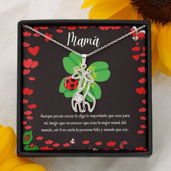 Regalo para dar a Mamá - Collar 2 Jirafas. Personaliza y escribe su nombre o como le dices, Porque ella se merece TODO Jewelry 