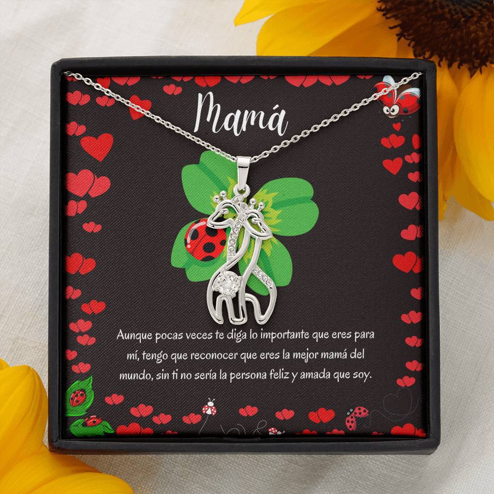 Regalo para dar a Mamá - Collar 2 Jirafas. Personaliza y escribe su nombre o como le dices, Porque ella se merece TODO Jewelry 
