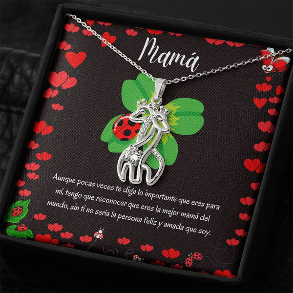 Regalo para dar a Mamá - Collar 2 Jirafas. Personaliza y escribe su nombre o como le dices, Porque ella se merece TODO Jewelry 