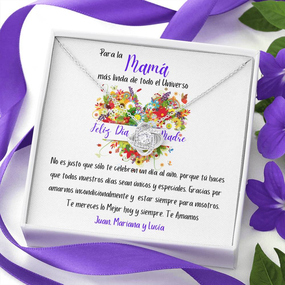 Regalo para Día de la Madre - Collar Nudo de Amor - Para la mamá mas linda del Universo Jewelry/LoveKnot 