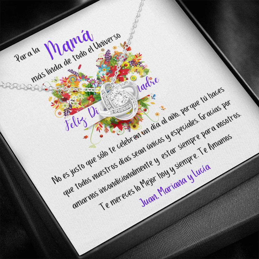 Regalo para Día de la Madre - Collar Nudo de Amor - Para la mamá mas linda del Universo Jewelry/LoveKnot 