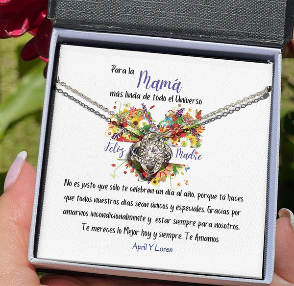 Regalo para Día de la Madre - Collar Nudo de Amor - Para la mamá mas linda del Universo Jewelry/LoveKnot 