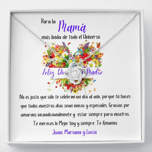 Regalo para Día de la Madre - Collar Nudo de Amor - Para la mamá mas linda del Universo Jewelry/LoveKnot 