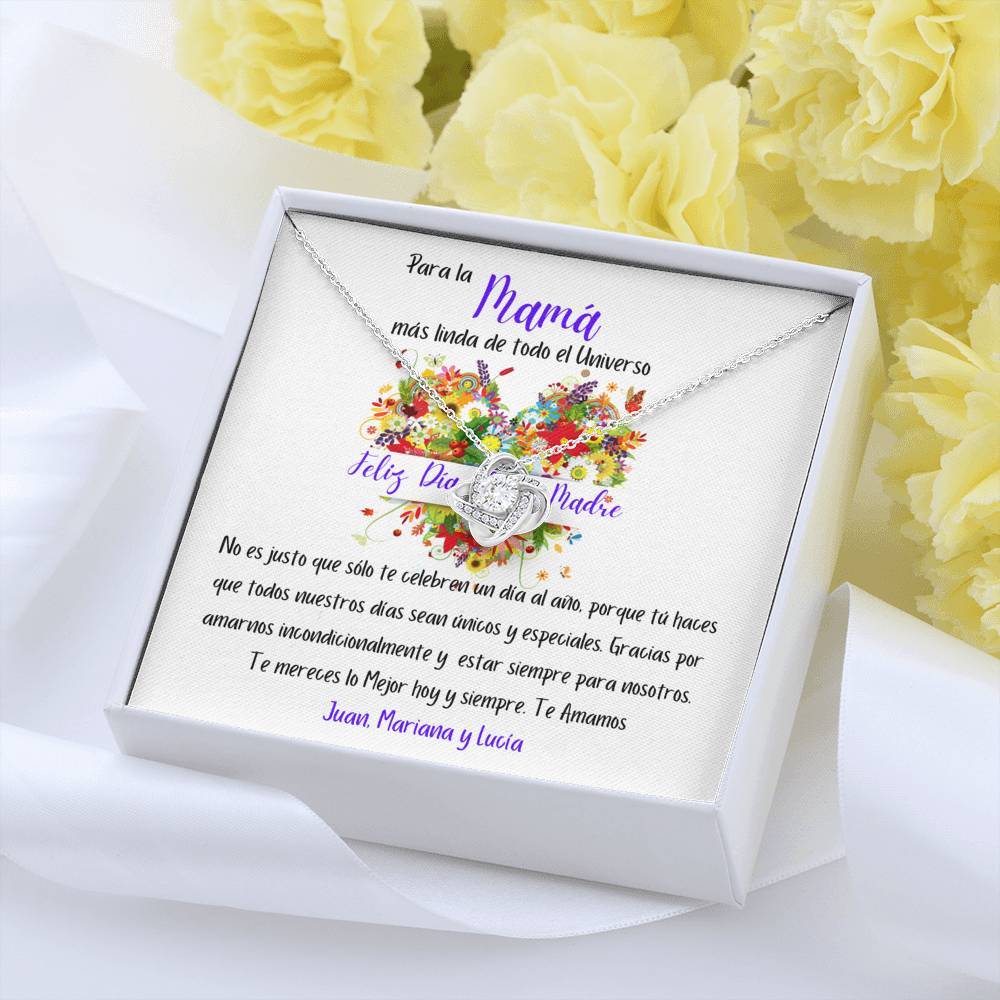 Regalo para Día de la Madre - Collar Nudo de Amor - Para la mamá mas linda del Universo Jewelry/LoveKnot 