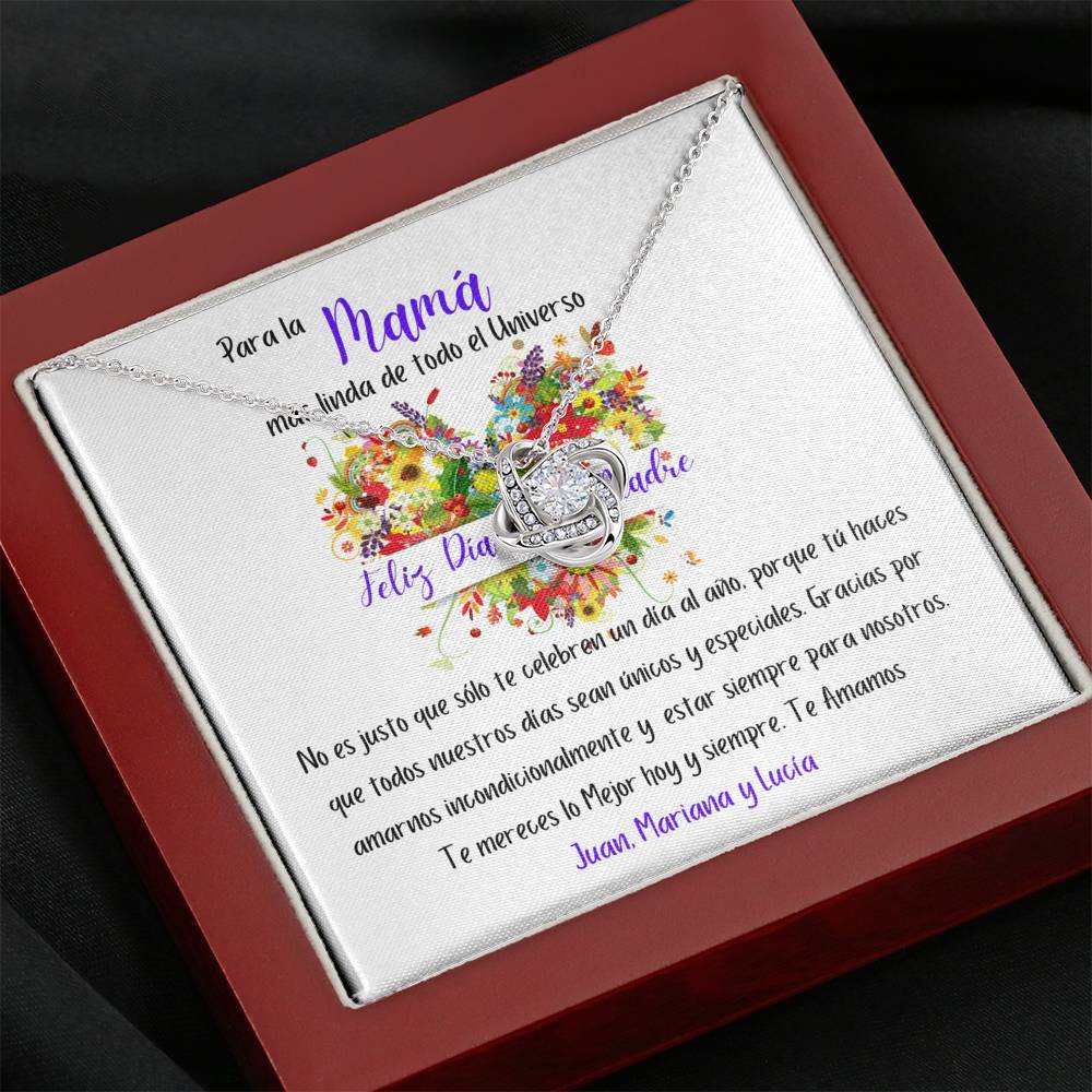Regalo para Día de la Madre - Collar Nudo de Amor - Personaliza la Tarjeta Jewelry ShineOn Fulfillment 