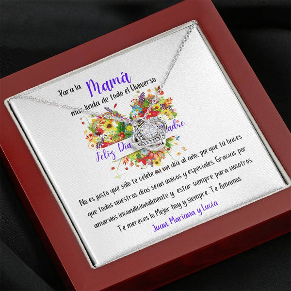 Regalo para Día de la Madre - Collar Nudo de Amor - Personaliza la Tarjeta Jewelry ShineOn Fulfillment 
