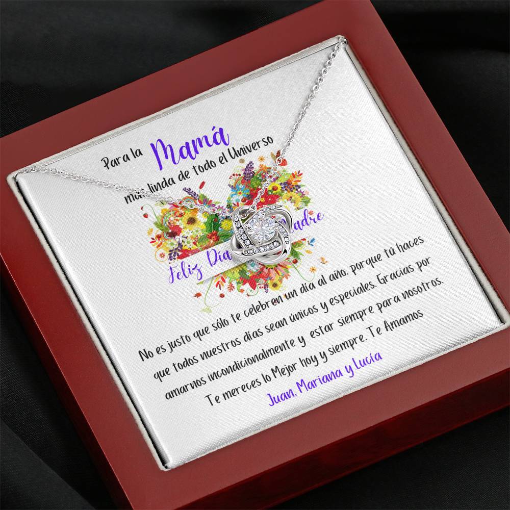 Regalo para Día de la Madre - Collar Nudo de Amor - Para la mamá mas linda del Universo Jewelry/LoveKnot 