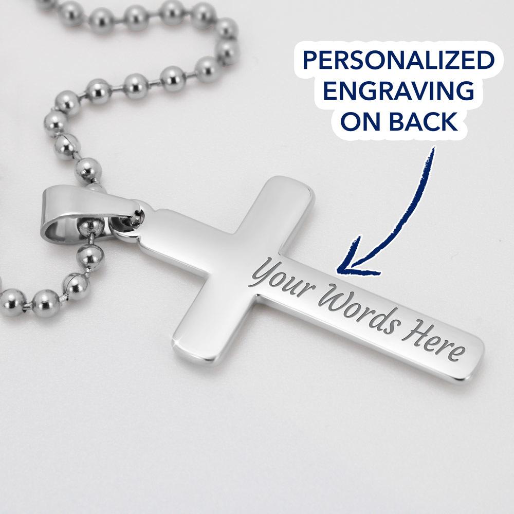 Regalo para el hombre de tu vida - Collar cruz personalizada Jewelry ShineOn Fulfillment 