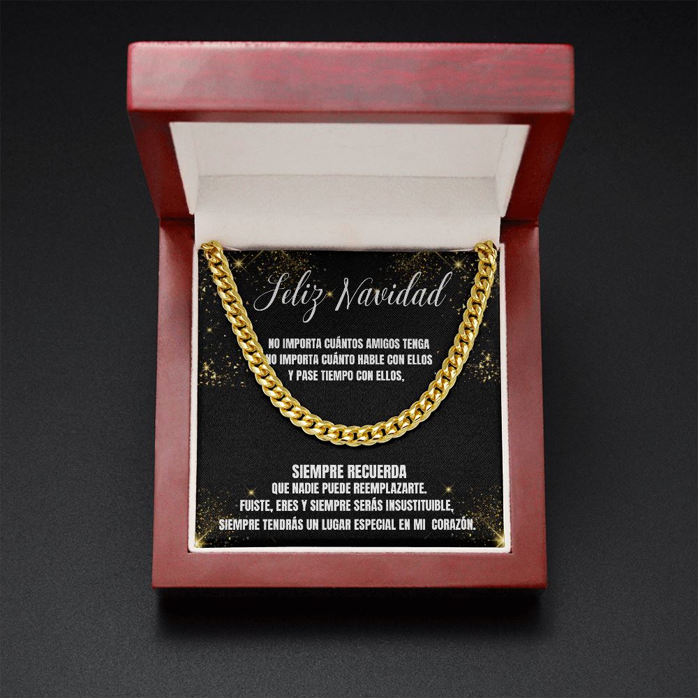 Regalo para el Mejor Amigo en esta Navidad - Cadena Estilo Cubana Jewelry/CubanLink 