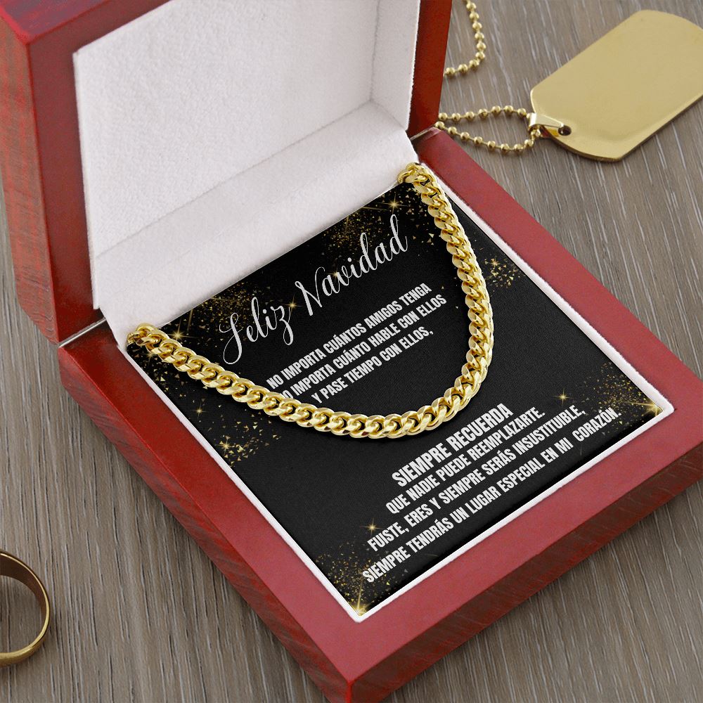 Regalo para el Mejor Amigo en esta Navidad - Cadena Estilo Cubana Jewelry/CubanLink 