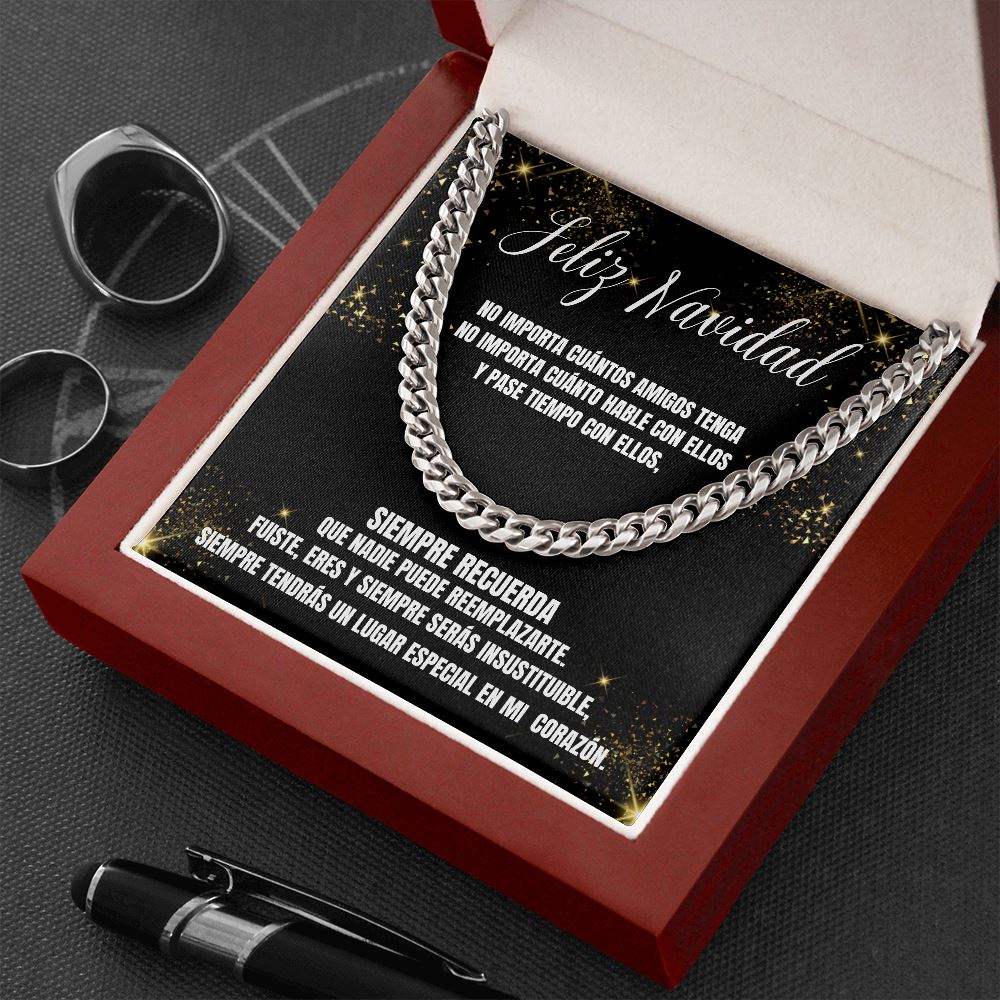 Regalo para el Mejor Amigo en esta Navidad - Cadena Estilo Cubana Jewelry/CubanLink 