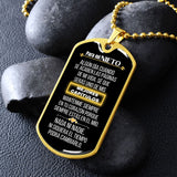 Regalo para el NIETO - Los mejores capítulos de mi vida - Cadena Militar Fondo negro Jewelry ShineOn Fulfillment 