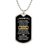Regalo para el NIETO - Los mejores capítulos de mi vida - Cadena Militar Fondo negro Jewelry/Dogtag ShineOn Fulfillment Cadena Militar (Acero) No 