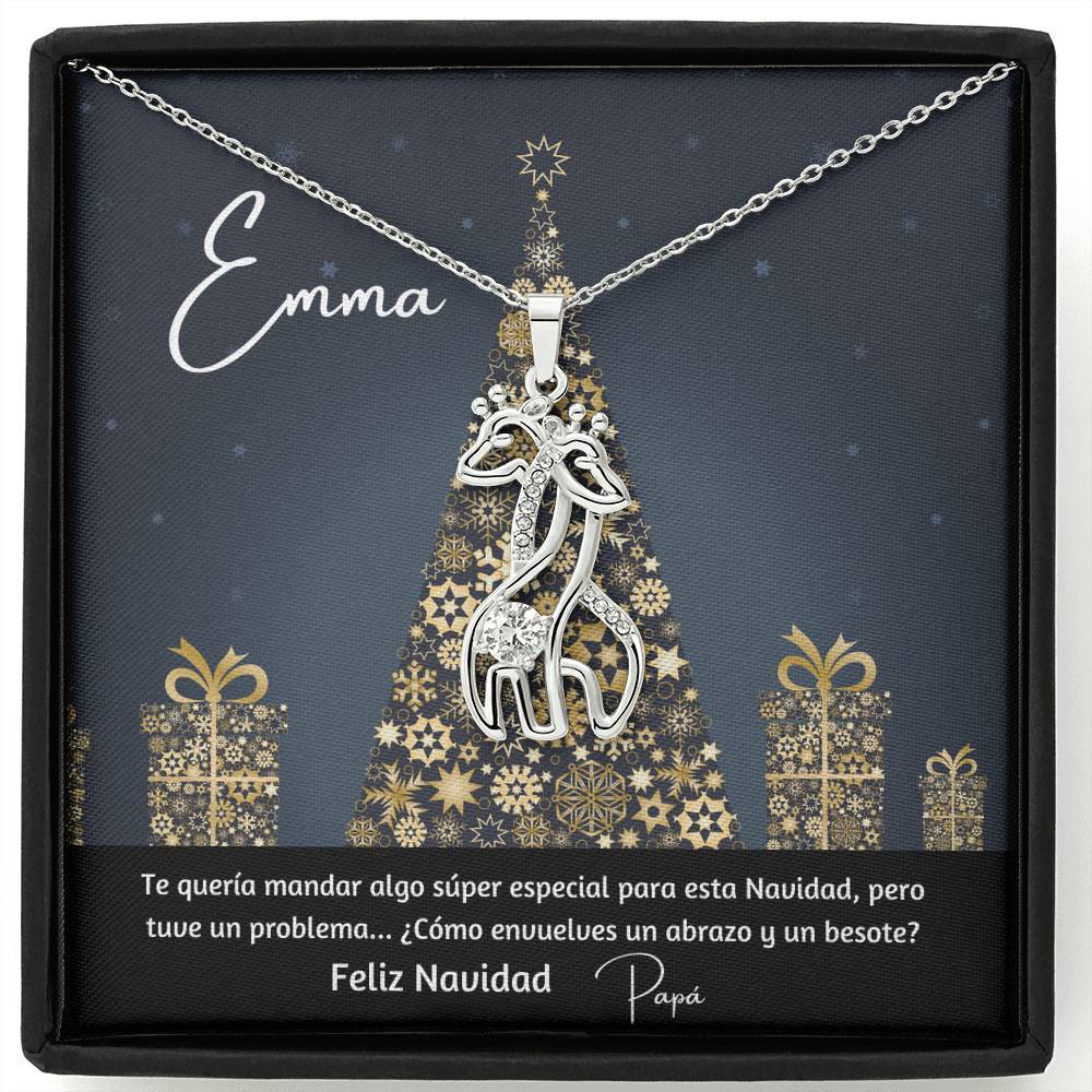 Regalo para esa persona especial en esta navidad- Collar 2 Jirafas. Personaliza la tarjeta para esa persona que amas y demuéstrale cuánto la amas. Jewelry 