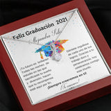 Regalo para Graduación - Collar Alluring con tarjeta personalizada. Jewelry ShineOn Fulfillment Caja de Madera con Luz de Lujo Mahogany 