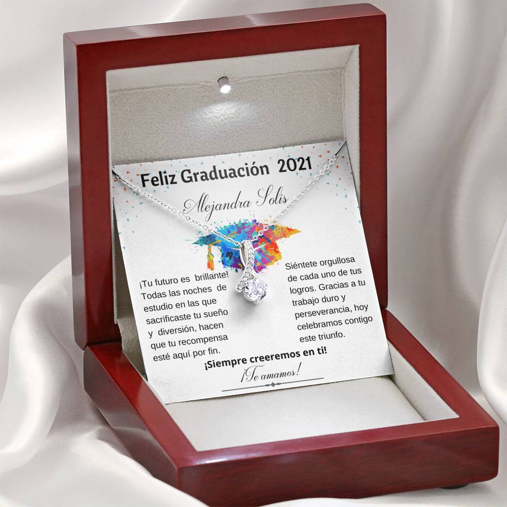 Regalo para Graduación - Collar Alluring con tarjeta personalizada. Jewelry ShineOn Fulfillment 