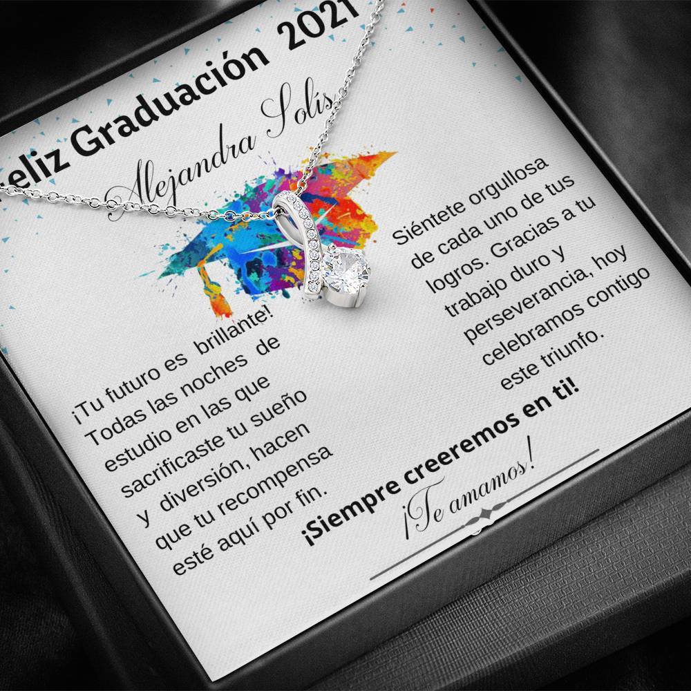 Regalo para Graduación - Collar Alluring con tarjeta personalizada. Jewelry/AlluringBeauty Caja Estándar de Regalo Incluida 
