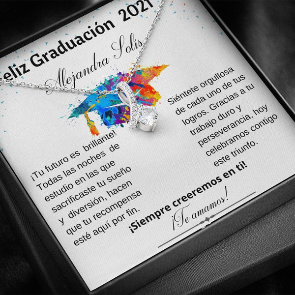 Regalo para Graduación - Collar Alluring con tarjeta personalizada. Jewelry/AlluringBeauty Caja Estándar de Regalo Incluida 