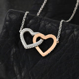 Regalo para Graduación - Collar Interlocking Hearts con tarjeta personalizada. Jewelry ShineOn Fulfillment 