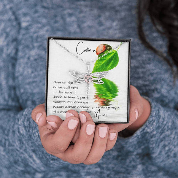 Regalo para hija de mamá- Collar libélula - Personaliza la tarjeta para que el regalo sea único. Jewelry 