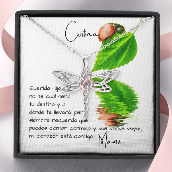 Regalo para hija de mamá- Collar libélula - Personaliza la tarjeta para que el regalo sea único. Jewelry Caja Estándar de Regalo 