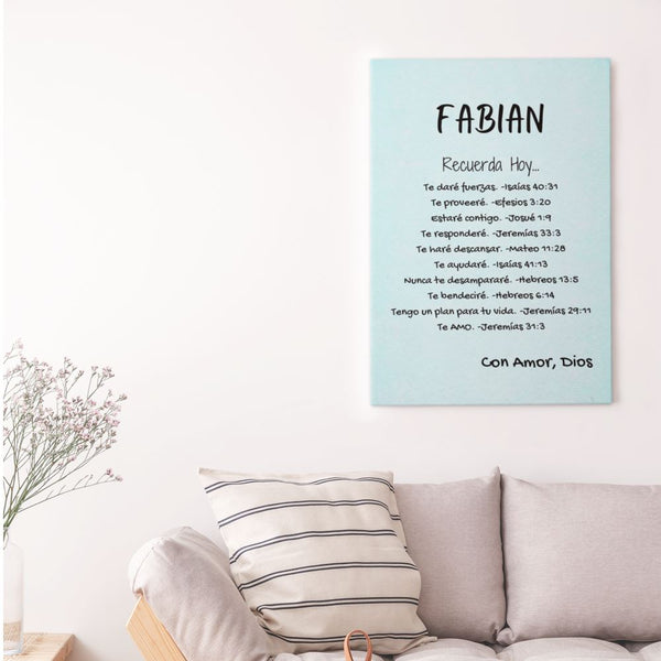 Regalo para hija & hijo- nieto - sobrino - hermano - Recuerda Hoy... Personalízalo. Canvas 