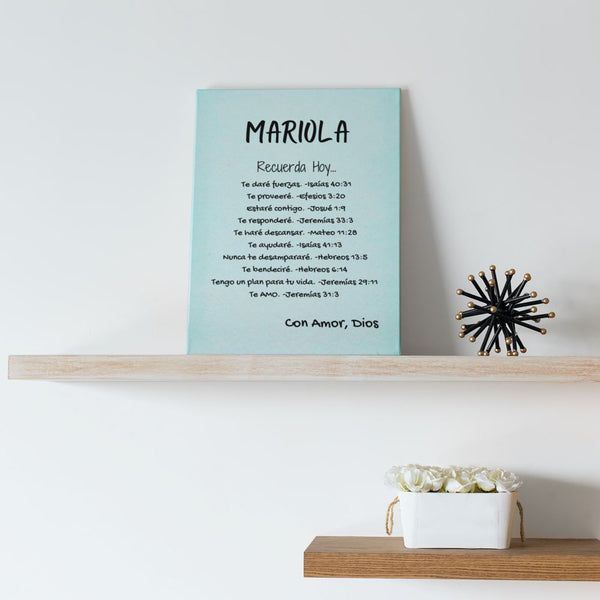 Regalo para hija & hijo- nieto - sobrino - hermano - Recuerda Hoy... Personalízalo. Canvas 