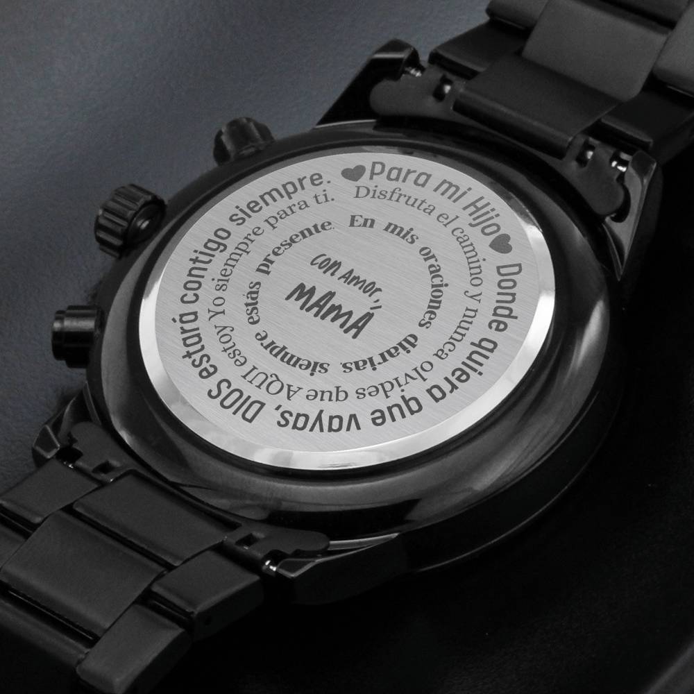 Regalo para Hijo de Mamá - Reloj Acero Inoxidable con mensaje. Jewelry/Watch 