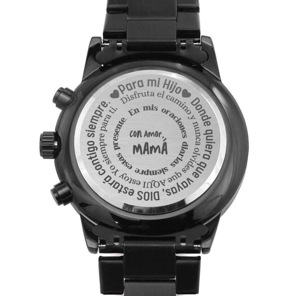 Regalo para Hijo de Mamá - Reloj Acero Inoxidable con mensaje. Jewelry/Watch 