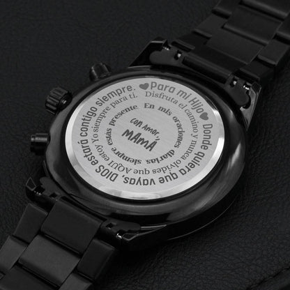 Regalo para Hijo de Mamá - Reloj Acero Inoxidable con mensaje. Jewelry/Watch 
