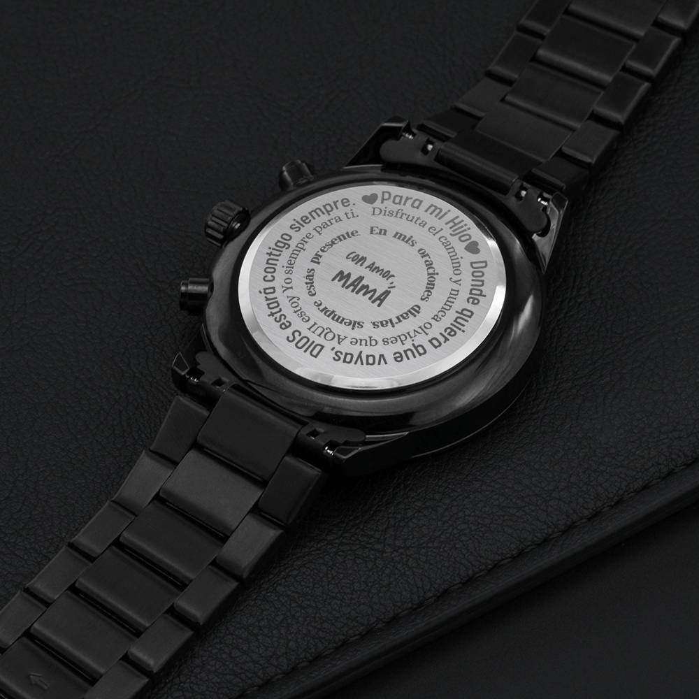 Regalo para Hijo de Mamá - Reloj Acero Inoxidable con mensaje. Jewelry/Watch 