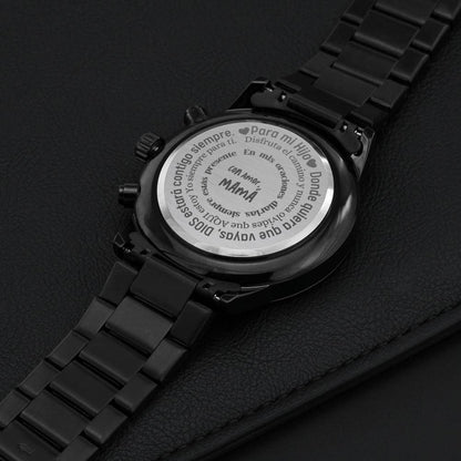 Regalo para Hijo de Mamá - Reloj Acero Inoxidable con mensaje. Jewelry/Watch 