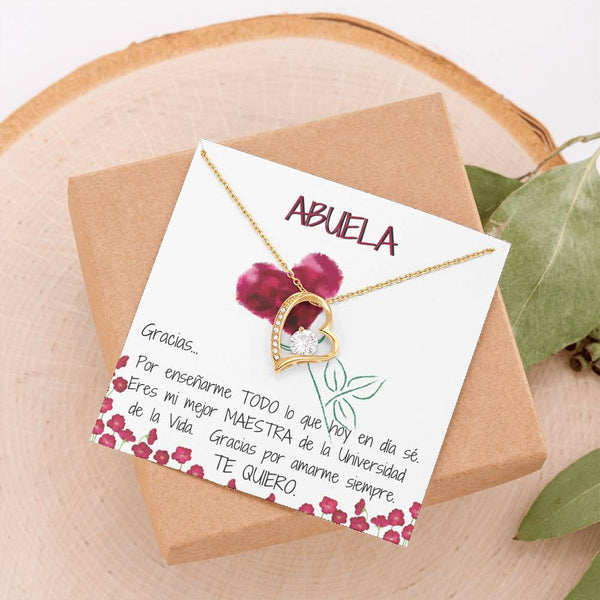 Regalo para la Mejor Maestra de la Vida, mi Abuela - Collar Amor por siempre Jewelry 