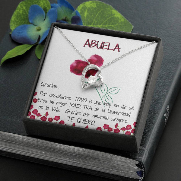 Regalo para la Mejor Maestra de la Vida, mi Abuela - Collar Amor por siempre Jewelry 