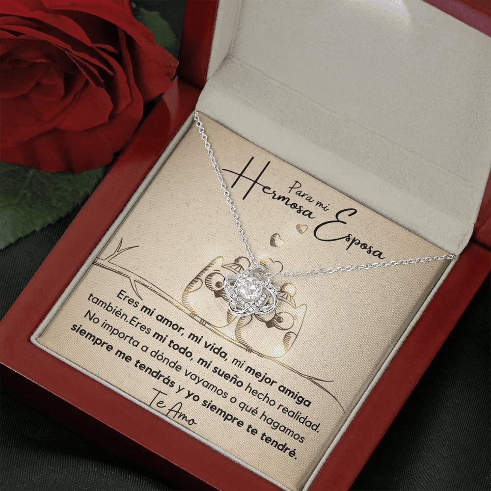 Regalo para mi hermosa esposa - Collar Nudo de Amor Jewelry/LoveKnot 