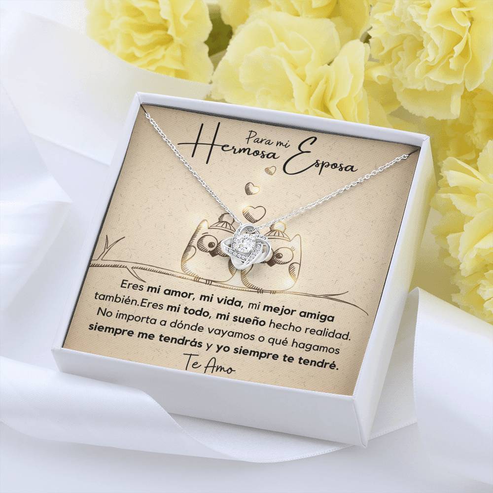 Regalo para mi hermosa esposa - Collar Nudo de Amor Jewelry/LoveKnot 