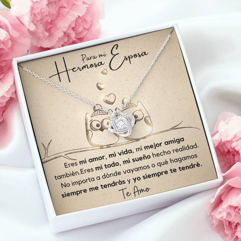 Regalo para mi hermosa esposa - Collar Nudo de Amor Jewelry/LoveKnot 