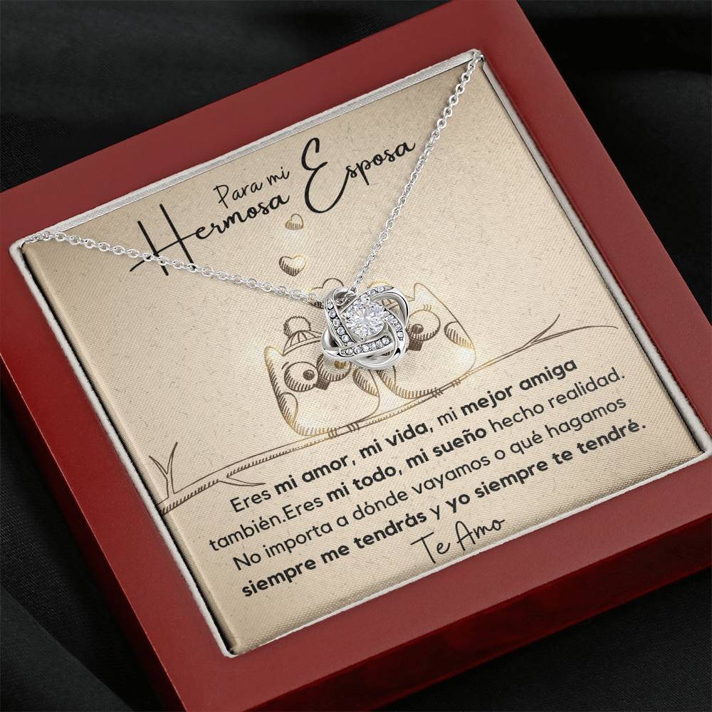 Regalo para mi hermosa esposa - Collar Nudo de Amor Jewelry/LoveKnot 