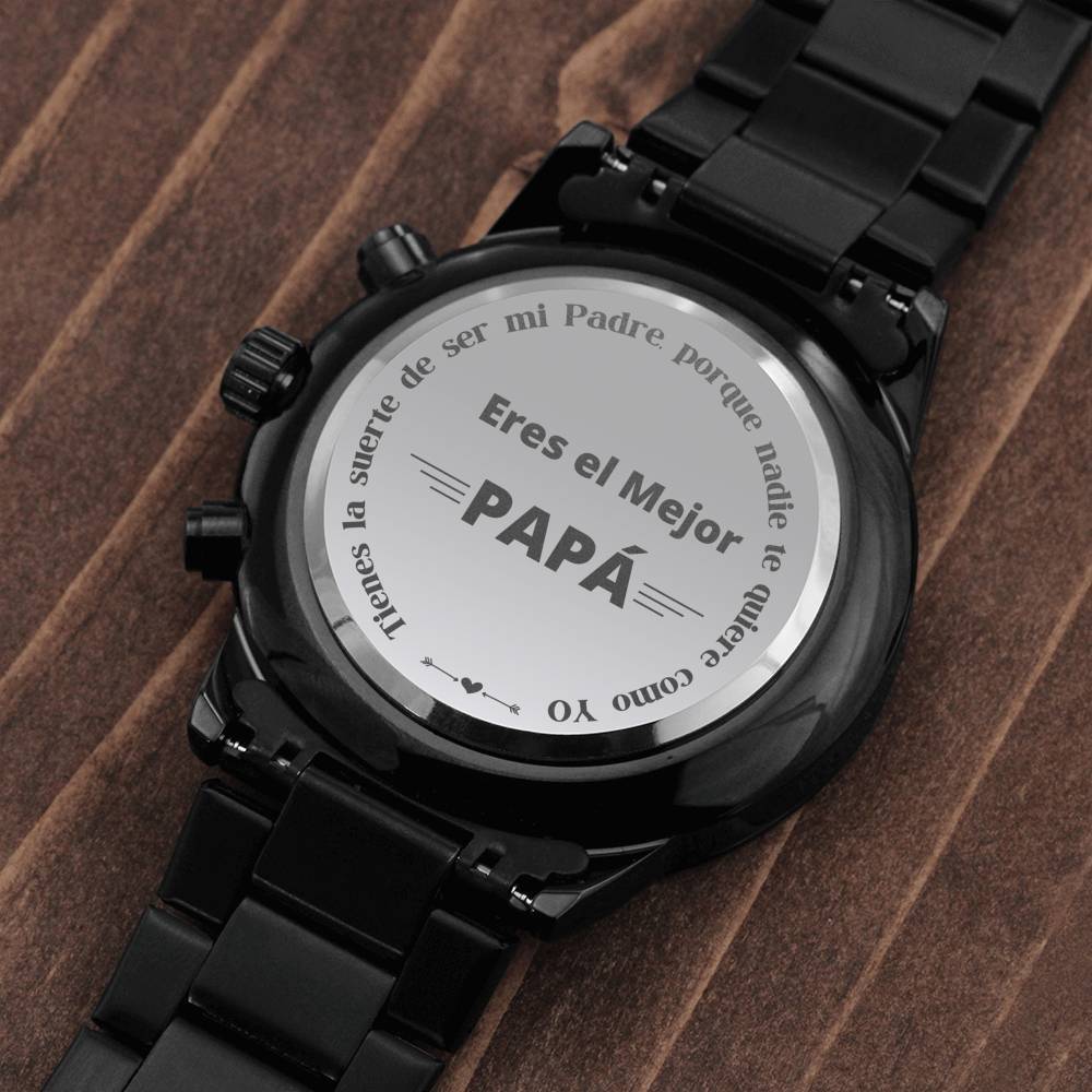 ***NUEVO*** Regalo para Papá - porque Es el Mejor PAPÁ - Reloj de Acero Inoxidable Jewelry ShineOn Fulfillment 